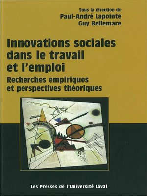 cover image of Innovations sociales dans le travail et l'emploi